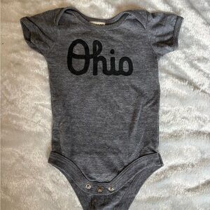 HOMAGE Gray & Black Ohio Baby One-Piece Bodysuit